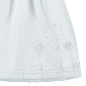 Σύνολο φόρεμα και φουφούλα με ανάγλυφα πουά για επίσημες περιστάσεις  