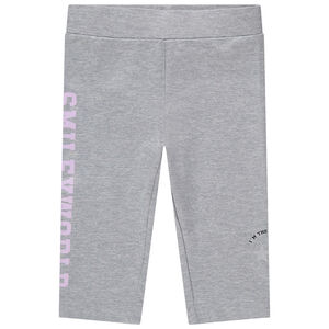 Ζέρσεϊ γκρι μελανζέ κάπρι με στάμπα Smiley 