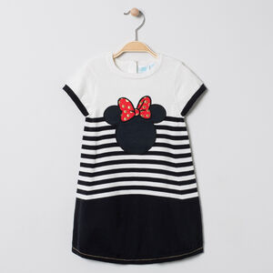 Robe manches courtes en tricot broderie Minnie Disney 