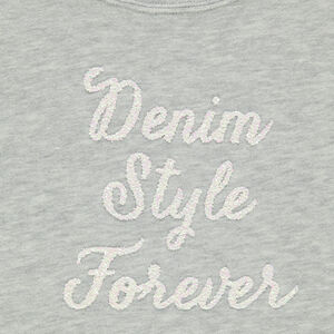 Παιδικά - Φαρδύ φούτερ με επιγραφή και γκλίτερ 