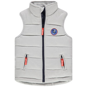 Αμάνικο καπιτονέ μπουφάν με φερμουάρ στις τσέπες 