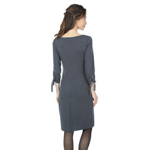 Φόρεμα εγκυμοσύνης από μελανζέ ύφασμα με μήνυμα 