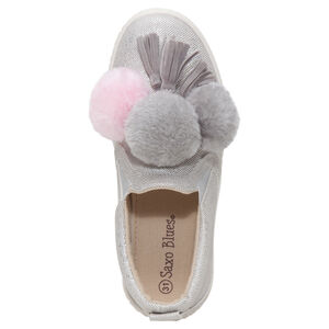 Αθλητικά παπούτσια με γυαλιστερή όψη και φουντίτσες, μεγέθη 28 έως 35 