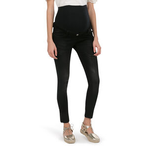 Εφαρμοστό τζιν εγκυμοσύνης με φθαρμένη όψη 