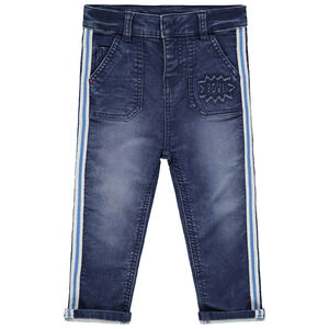 Τζιν με used όψη, μόνιμες τσακίσεις και λωρίδες στα πλάγια 