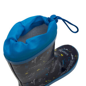 Γαλότσες με μοτίβο σε όλη την επιφάνεια και αδιάβροχη προστασία στο άνοιγμα σε νούμερα από 28 έως 35  