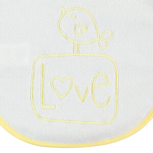 Lot de 2 bavoirs courts en éponge à message brodé 