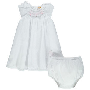 Σύνολο φόρεμα και φουφούλα με ανάγλυφα πουά για επίσημες περιστάσεις  