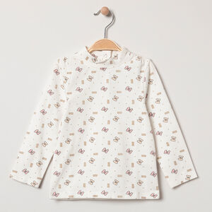 Sous-pull en coton bio print noeuds de Minnie Disney 
