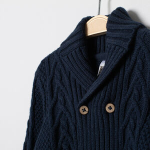 Gilet en tricot fantaisie à double boutonnage 