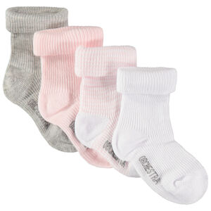 Σετ 4 ζευγάρια κάλτσες με ριμπ ύφανση 