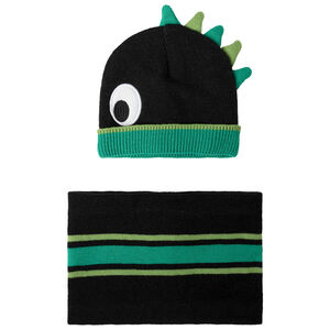 Ensemble imprimé bonnet snood motif dinosaure 