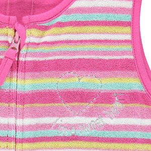 Turbulette rayée en éponge doublée jersey 