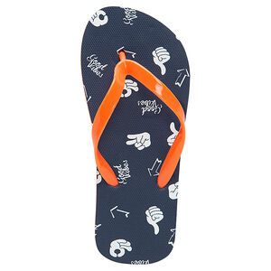 Σαγιονάρες με μοτίβο χέρια και πορτοκαλί λουράκι 