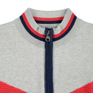 Παιδικά - Πλεκτή ζακέτα με λωρίδα που κάνει αντίθεση σε στιλ vintage 