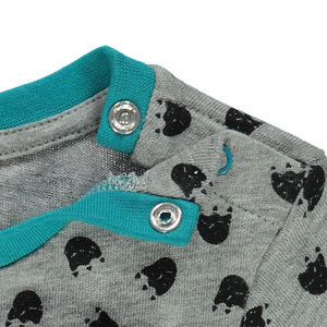 Μακρυμάνικη μπλούζα με εμπριμέ μοτίβο 