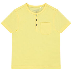 Κοντομάνικη μπλούζα από βιολογικό βαμβάκι με τσέπη 