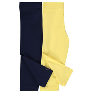 Παιδικά - Σετ 2 μονόχρωμα κολάν με τυπωμένο λογότυπο 
