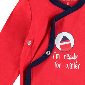 Σετ 7 μακρυμάνικα κορμάκια με μοτίβο έλατα 