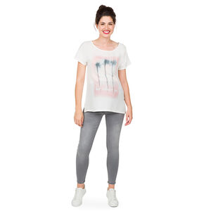 Κοντομάνικη μπλούζα εγκυμοσύνης με μοτίβο φοίνικες 