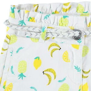 Σόρτς σε  twill εμπριμέ με ζώνη πλεκτή  