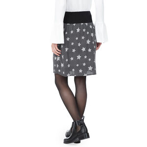 Φούστα εγκυμοσύνης με βολάν και αστεράκια σε όλη την επιφάνεια 