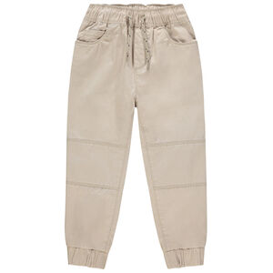 Pantalon en toile style jogging à cordons de serrage 