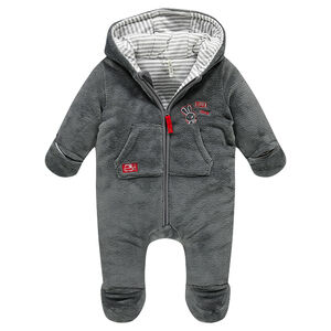 Ολόσωμη φόρμα από ύφασμα sherpa με τσέπες και επένδυση ζέρσεϊ 