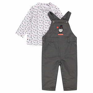 Σύνολο σαλοπέτα και εμπριμέ μπλούζα με πιγκουίνους 