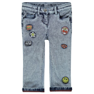 Φανελένιο κάπρι σε ύφανση τζιν με μπαλώματα &copy;Smiley  