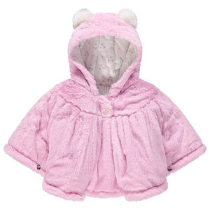 Ζακέτα από sherpa με κουκούλα και ζέρσεϊ επένδυση  