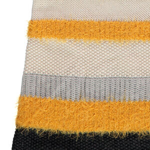 Robe manches courtes rayée en tricot fantaisie 