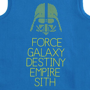 Αμάνικη ζέρσεϊ μπλούζα με τύπωμα Dark Vador και μήνυμα μπροστά 