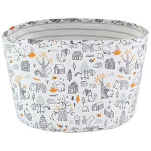 Καλάθι αποθήκευσης από βαμβακερό ύφασμα με σχέδιο ζωάκια του δάσους 