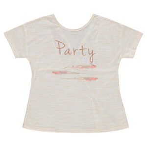 Παιδικά - Κοντομάνικη μπλούζα με δαντέλα και κέντημα 