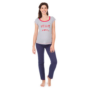 Κοντομάνικη μπλούζα εγκυμοσύνης και θηλασμού για το σπίτι 