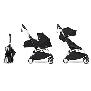 Poussette complète YOYO² nouveau pack 0+ et 6+ châssis blanc - Noir 