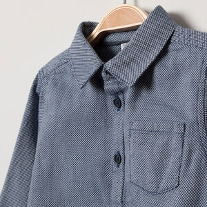 Chemise manches longues en coton fantaisie 