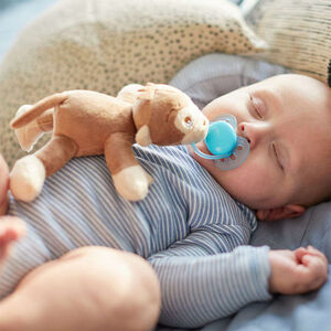   Βελουτέ  κουκλάκι  μαϊμού με πιπίλα 0-6 μηνών  