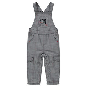 Μακριά σαλοπέτα με μοτίβο πρενς-ντε-γκαλ και φλις επένδυση 