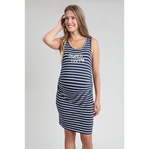 Χακί αμάνικο ελαφρύ φόρεμα εγκυμοσύνης 