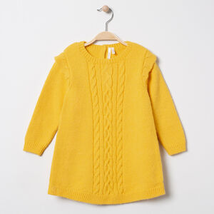 Robe manches longues en tricot à torsades 