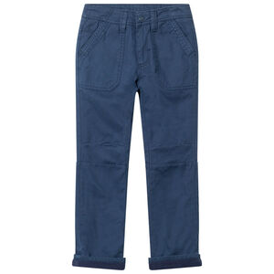 Pantalon droit en twill doublé polaire 