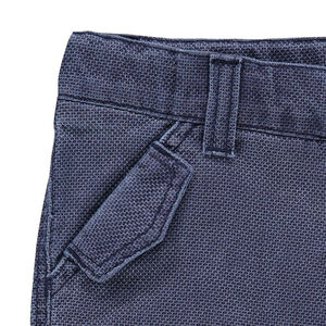 Βαμβακερή βερμούδα νηματοβαφή με κυψελωτή ύφανση 