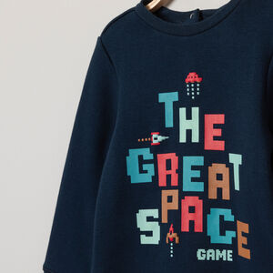 Sweat en molleton avec imprimé fantaisie 