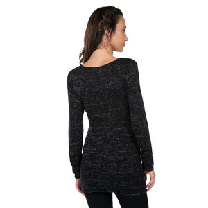 Πουλόβερ εγκυμοσύνης με μεταλλιζέ νήμα για μελανζέ όψη 