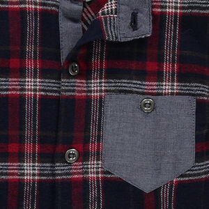 Μακρυμάνικο πουκάμισο καρό από φανέλα 