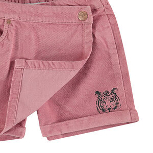 Φούστα-σορτσάκι από λείο βελουτέ ύφασμα με γυαλιστερό νήμα 