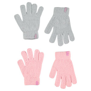 Lot de 2 paires de gants magiques en tricot chenille 