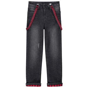 Τζιν με τιράντες και όψη τσαλακωμένου 